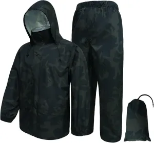 LOOGU Men's Lightweight Waterproof Rain Coat with Breathable Hood