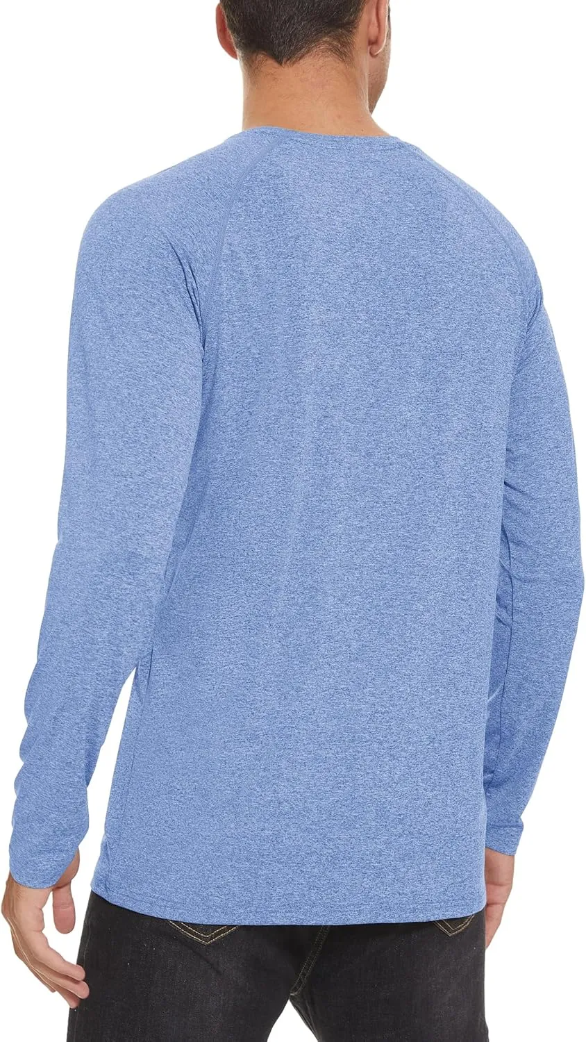 MAGCOMSEN Men's Long Sleeve Shirt Quick Dry UPF 50  Sun Protection Lightweight T-Shirt Athletic Workout Fishing Tee