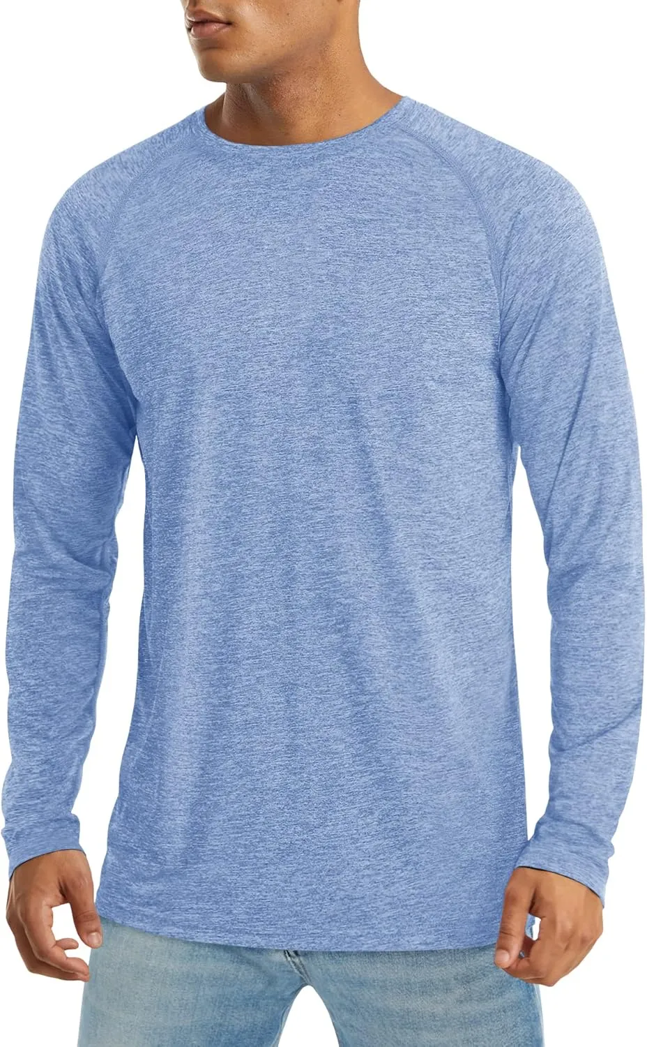 MAGCOMSEN Men's Long Sleeve Shirt Quick Dry UPF 50  Sun Protection Lightweight T-Shirt Athletic Workout Fishing Tee