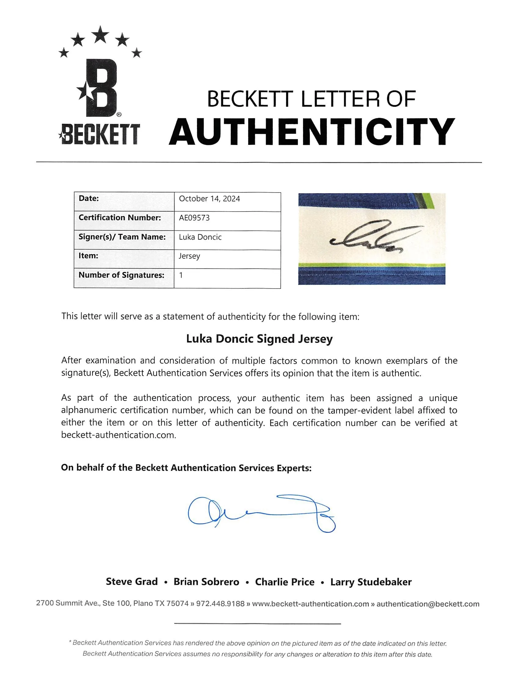 Mavericks Luka Doncic Authentic Signed Blue Nike Framed Jersey BAS #AE09573