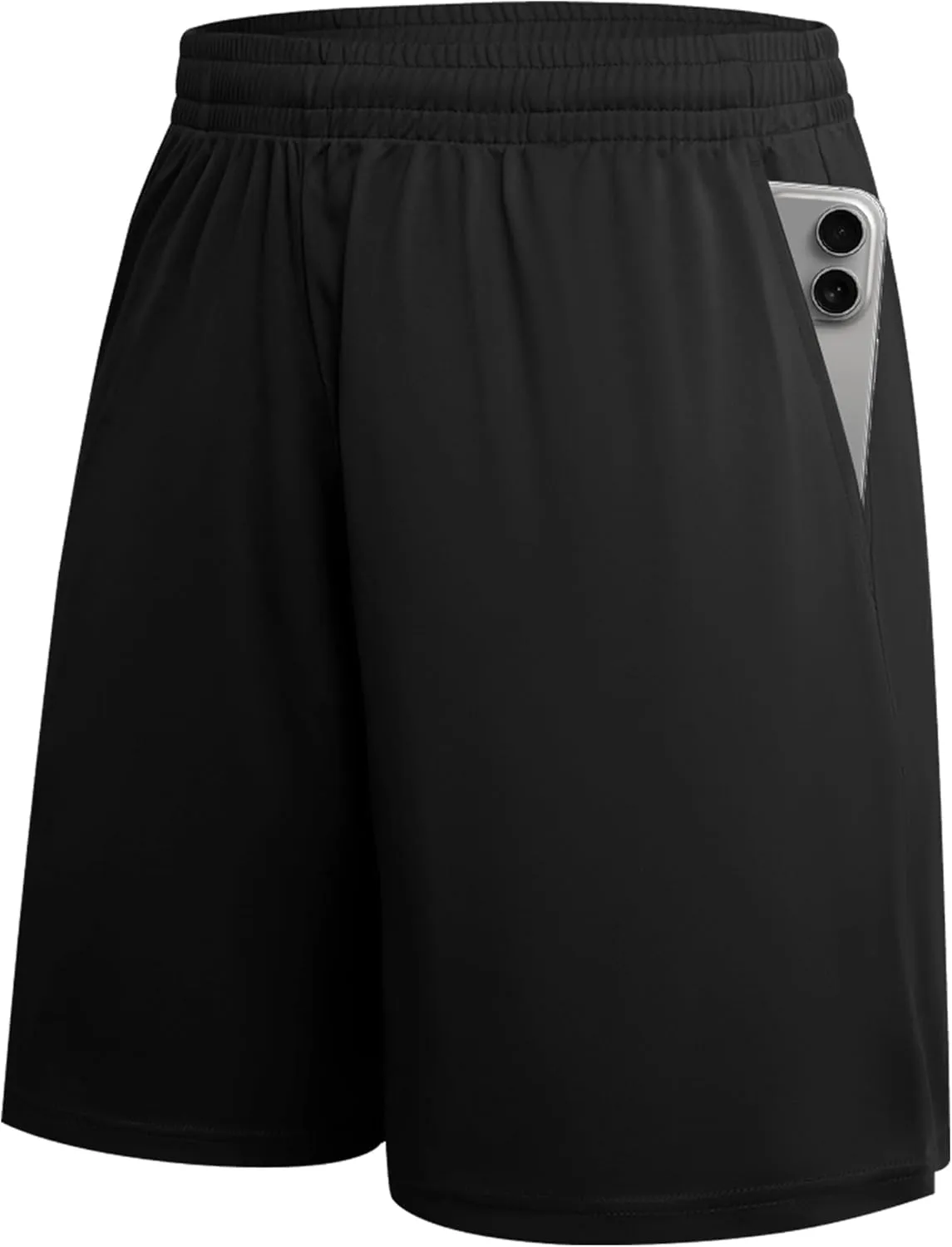 Men Athletic Shorts Inseam 7" Basketball Gym Running Shorts with Pockets and Elastic Waistband Quick Dry