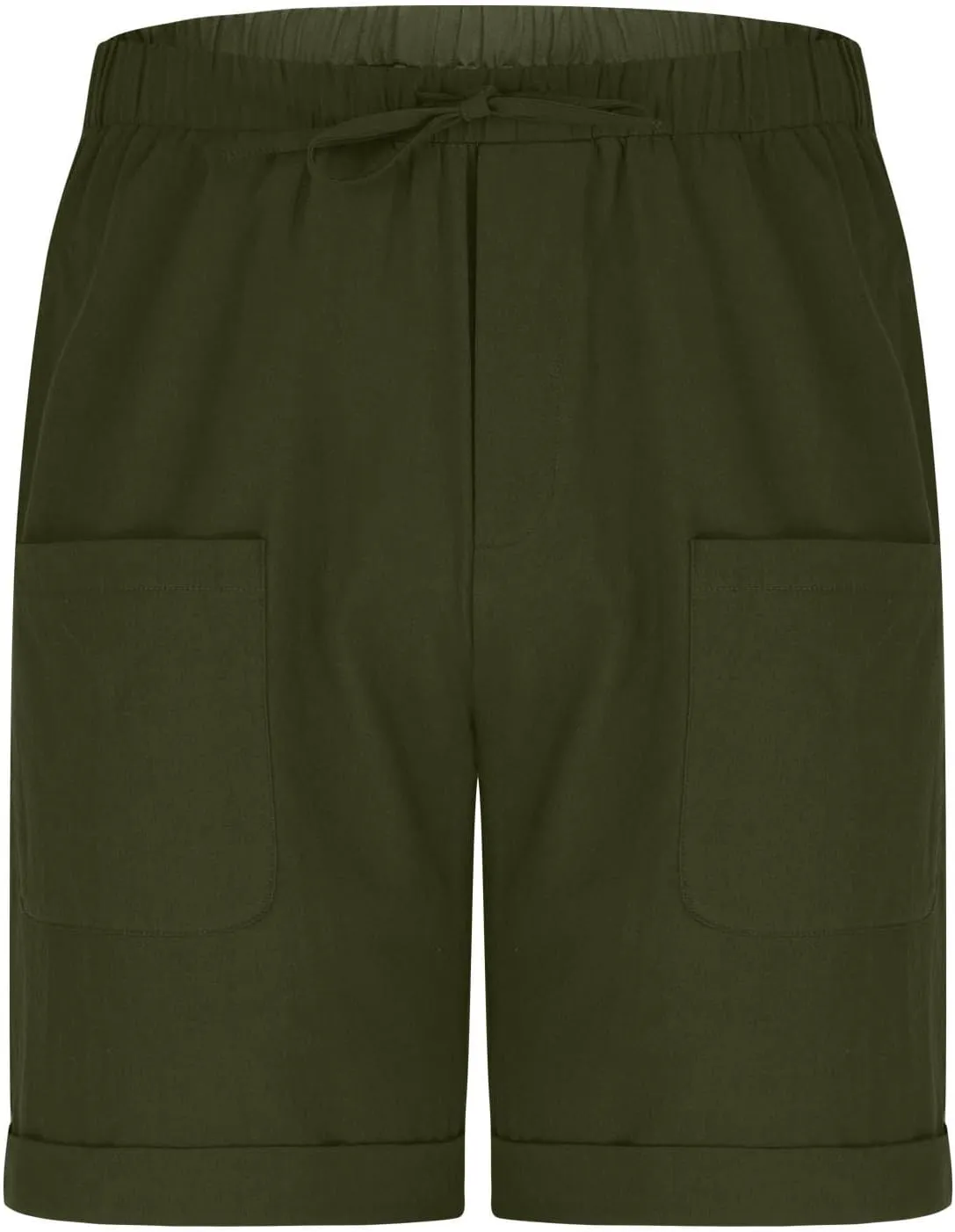 Men Beach Shorts with Pockets Casual Summer Shorts Drawstring Elastic Waist Shorts Loose Cotton Shorts Lounge Shorts