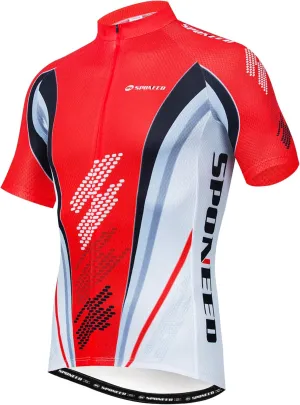 Men Bike Jersey Short Sleeve Road Cycling Shirts Biking Tops Moisture Wicking