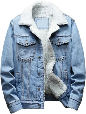 Men Denim Jackets And Coats Winter Warm Jackets Men Thicker Warm Jean Jackets Casual Denim Jackets