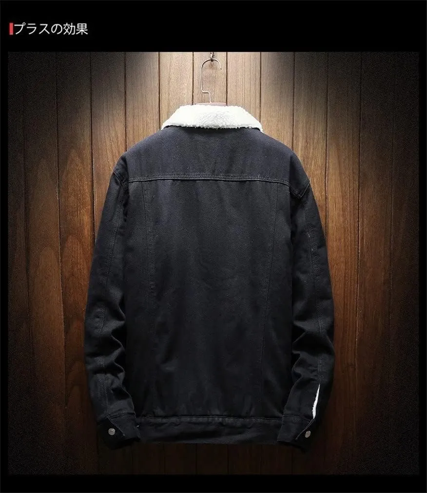 Men Denim Jackets And Coats Winter Warm Jackets Men Thicker Warm Jean Jackets Casual Denim Jackets