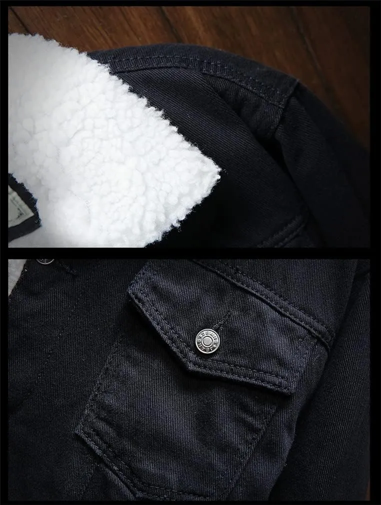 Men Denim Jackets And Coats Winter Warm Jackets Men Thicker Warm Jean Jackets Casual Denim Jackets