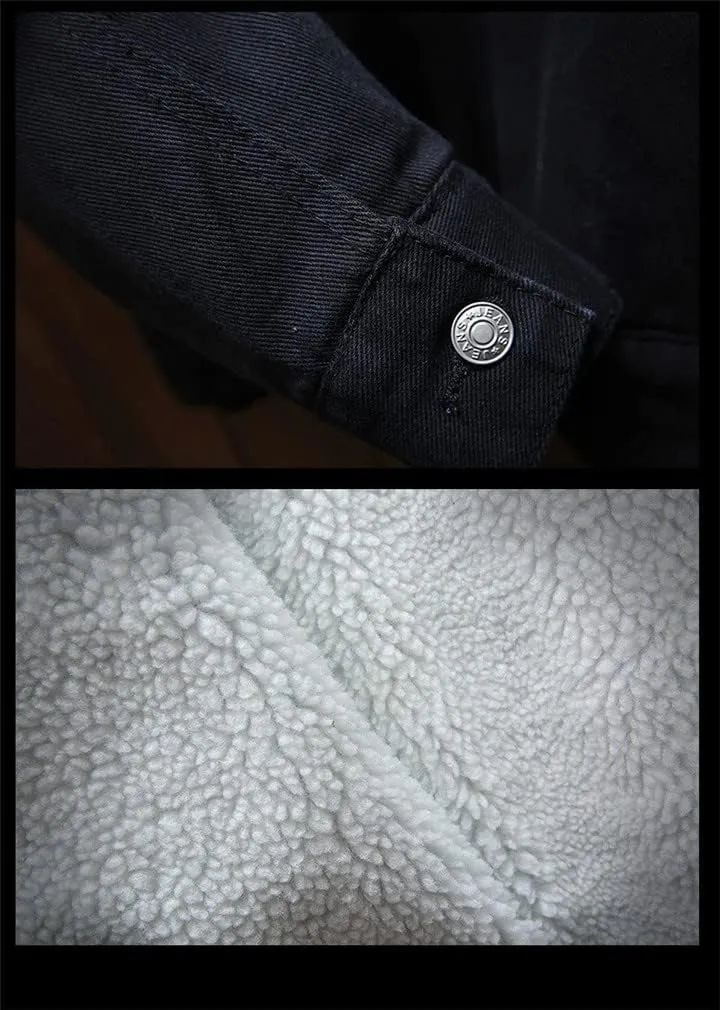 Men Denim Jackets And Coats Winter Warm Jackets Men Thicker Warm Jean Jackets Casual Denim Jackets