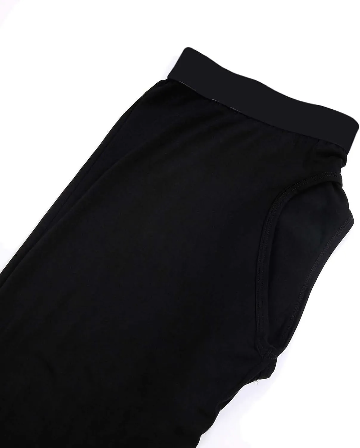 Men Thermal Underwear Bottoms with Open Front Leggings Tights Slim Fit Stretchy Long Johns Compression Pants