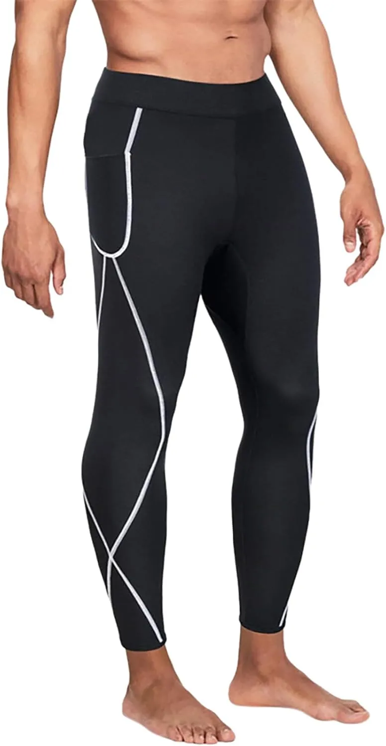 Men's Athletic Pants Plus Size High Waist Seamless Fitness Stretchy Compression Pants Sports Workout Running Leggings
