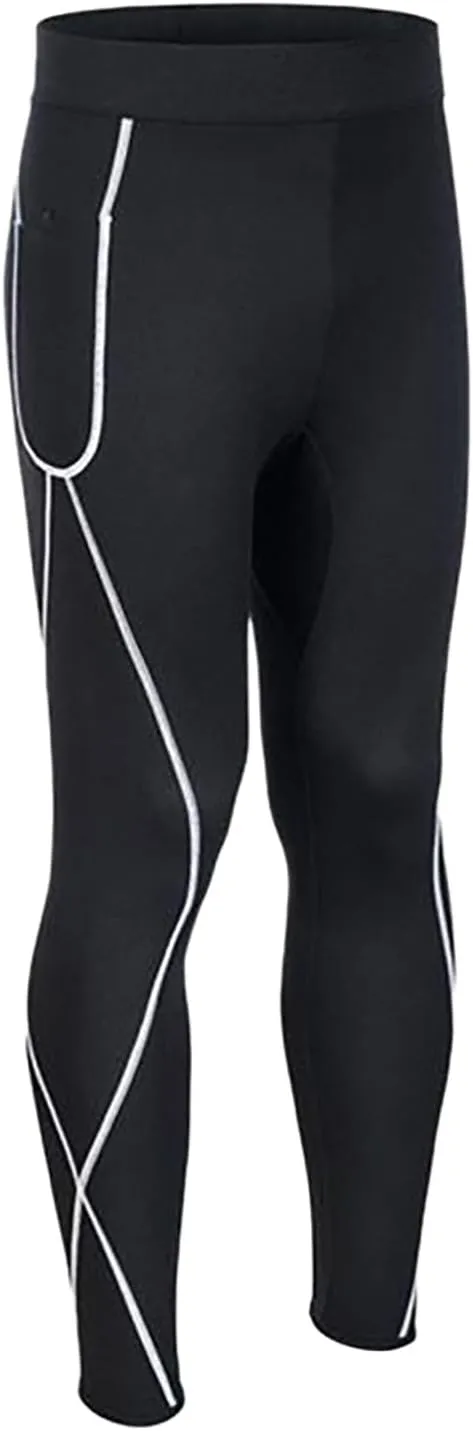 Men's Athletic Pants Plus Size High Waist Seamless Fitness Stretchy Compression Pants Sports Workout Running Leggings