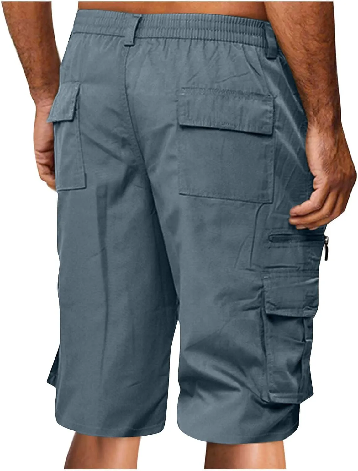 Mens Cargo Shorts Elastic Waistband Relaxed Shorts Lightweight Workout Shorts Loose Athletic Shorts Summer Shorts