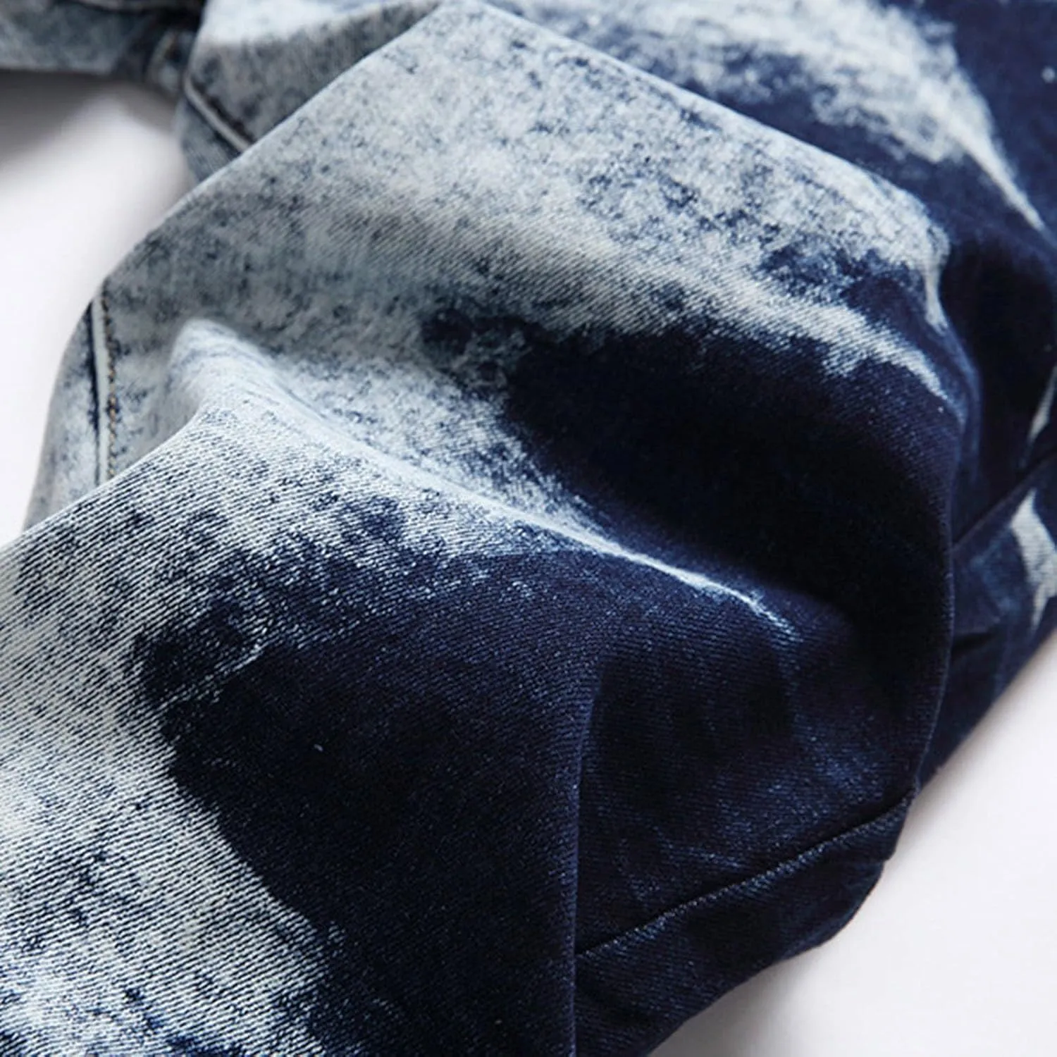 Mens Casual Washed Jeans Retro Ripped Relaxed Fit Distressed Denim Pants Street Style Fashion Straight Leg Jeans