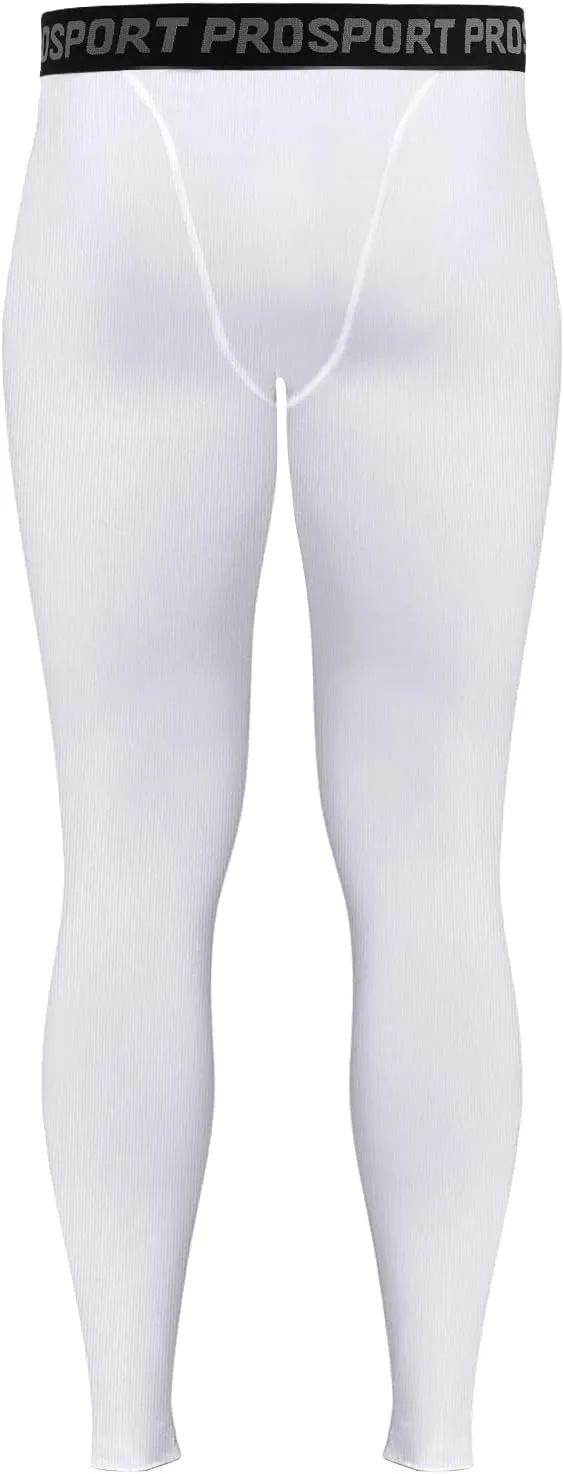 Men's Compression Pants One Leg Compression Tights for Basketball Capri 3/4 Athletic Leggings Cool Dry Baselayer