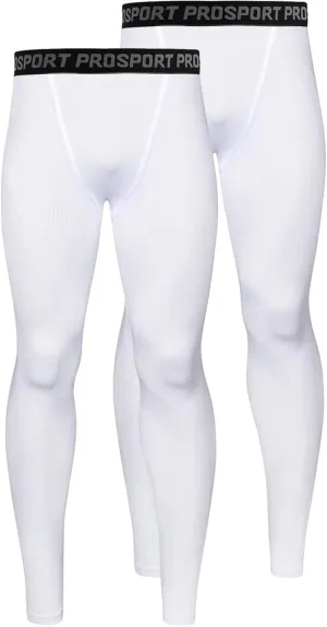 Men's Compression Pants One Leg Compression Tights for Basketball Capri 3/4 Athletic Leggings Cool Dry Baselayer