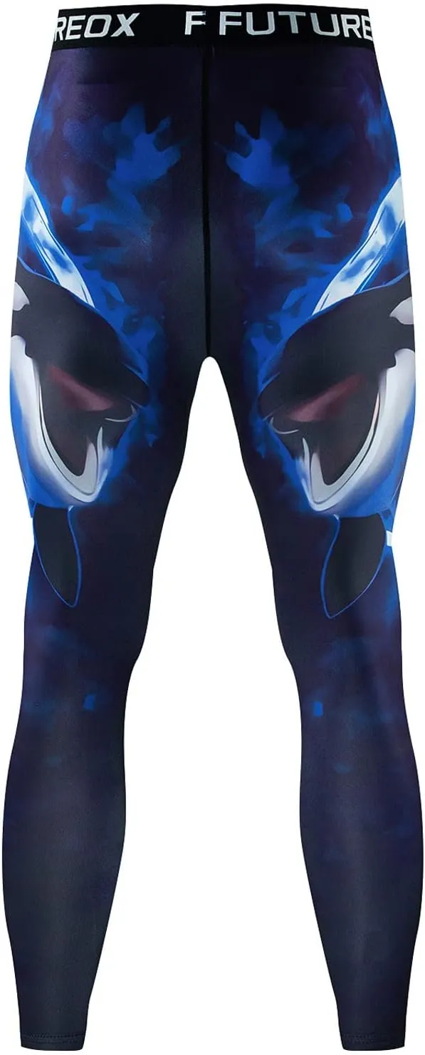 Mens Compression Pants Quick Dry Seamless Slim Fit Sports Running Gym Leggings Comfort Stretchy Athletic Tights Pants