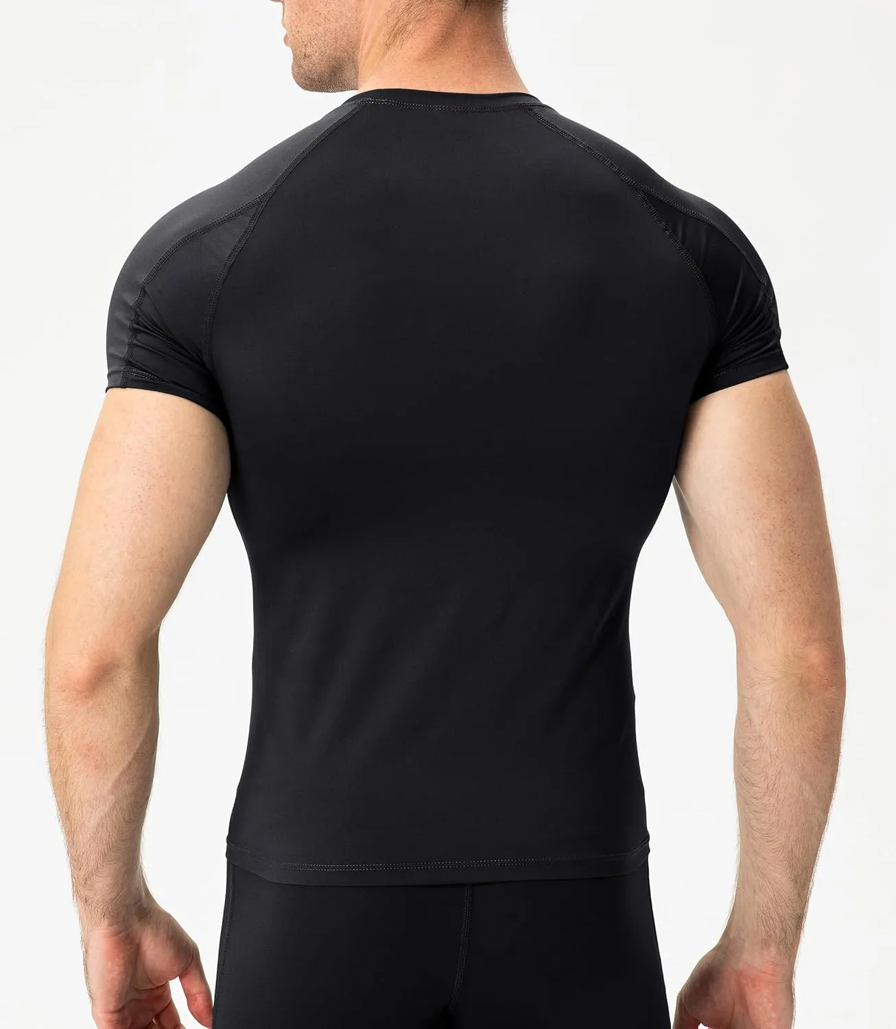 Men's Compression Shirts Short Sleeve Athletic Compression Tops Cool Dry Workout T Shirt Sports Base Layer Undershirt