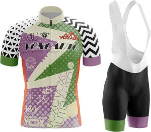 Men's Cycling Jersey Short Sleeve Set Cycling Jersey 3 Pockets Reflective Bicycle Jacket Quick Dry