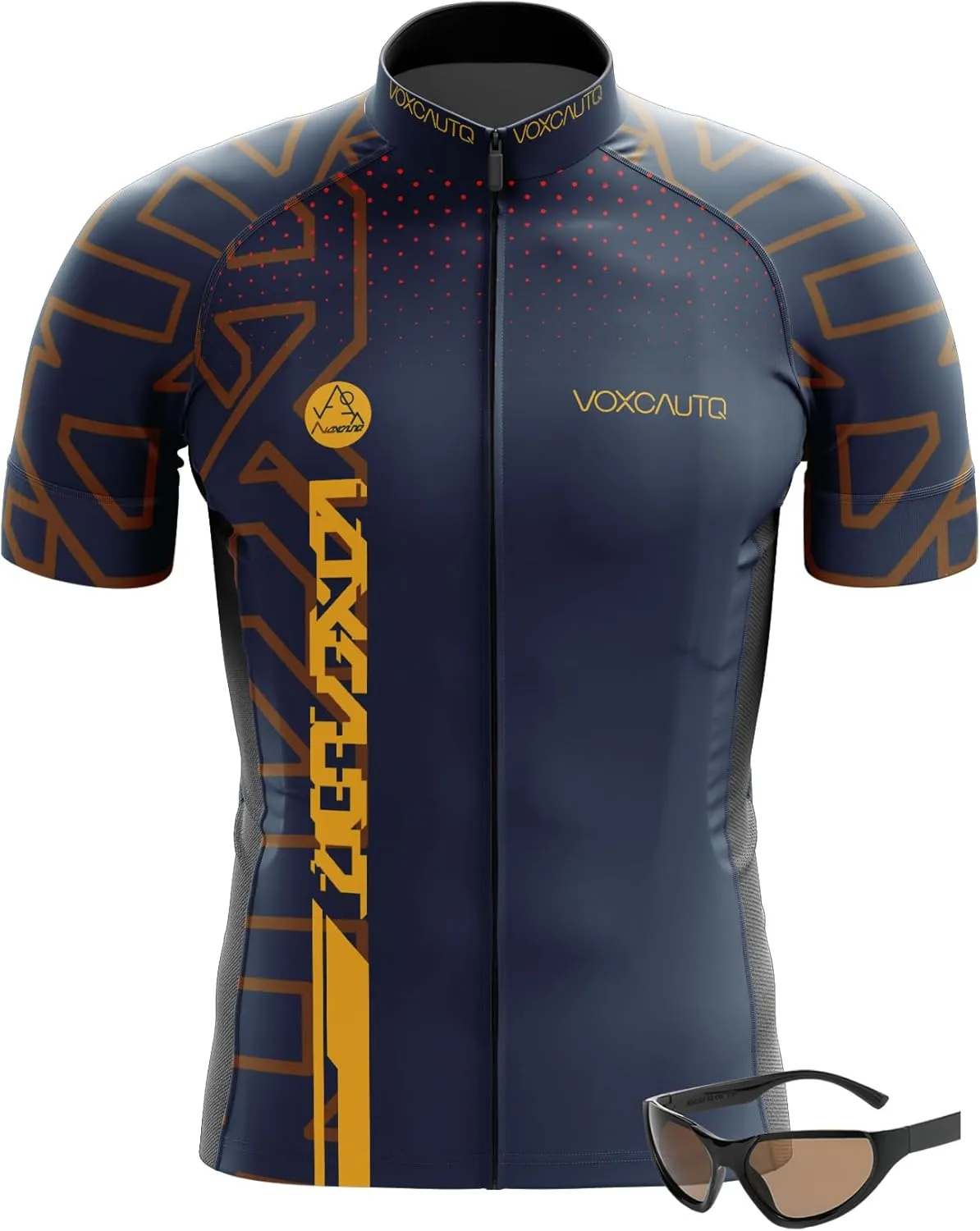 Men's Cycling Jerseys Tops Biking Shirts Short Sleeve Bike Clothing Full Zipper Bicycle Jacket with Pockets,Quick Dry