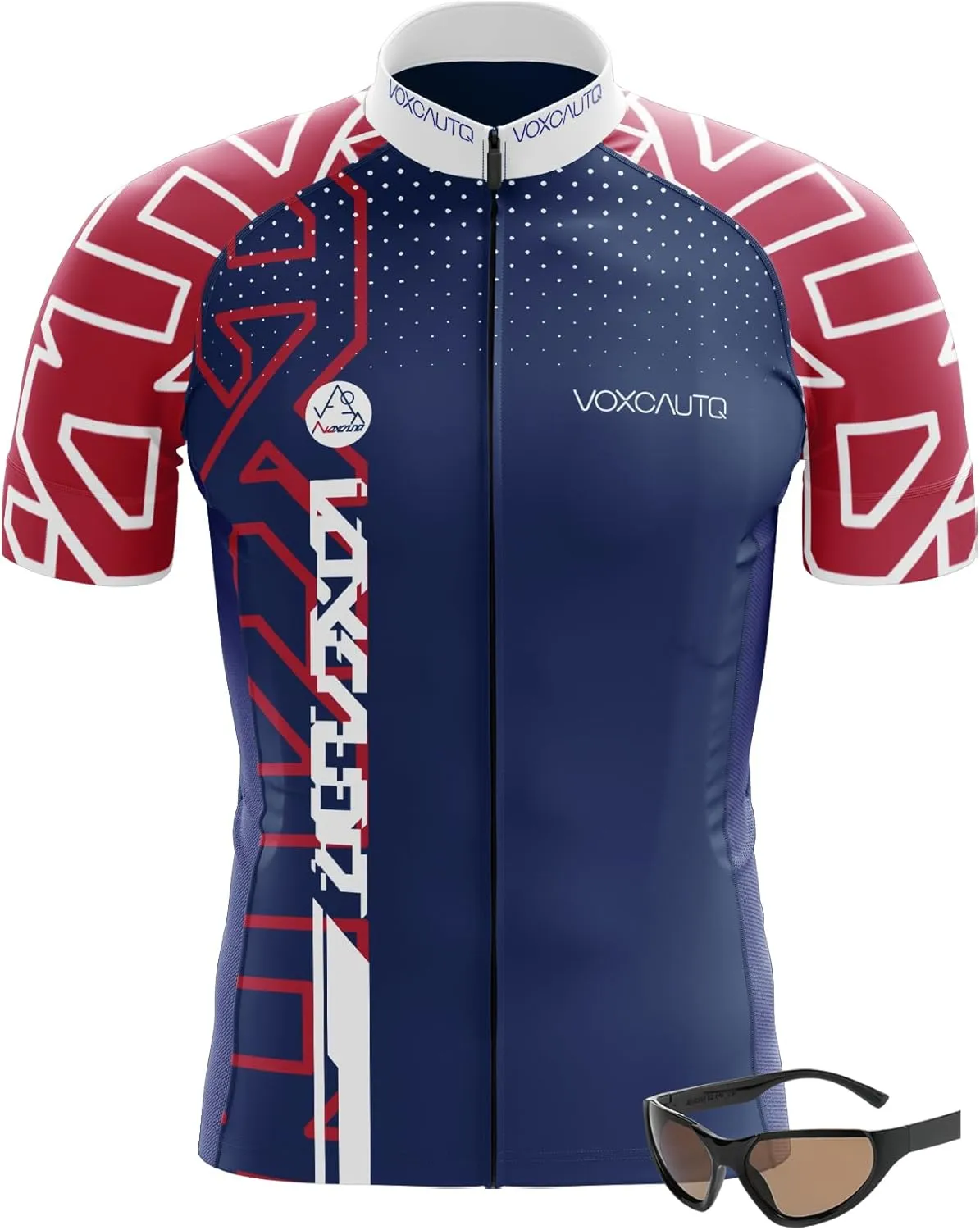 Men's Cycling Jerseys Tops Biking Shirts Short Sleeve Bike Clothing Full Zipper Bicycle Jacket with Pockets,Quick Dry