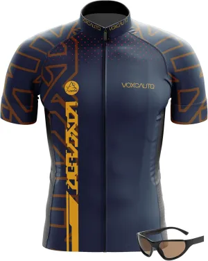 Men's Cycling Jerseys Tops Biking Shirts Short Sleeve Bike Clothing Full Zipper Bicycle Jacket with Pockets,Quick Dry