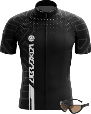 Men's Cycling Jerseys Tops Biking Shirts Short Sleeve Bike Clothing Full Zipper Bicycle Jacket with Pockets,Quick Dry
