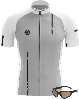 Men's Cycling Jerseys Tops Biking Shirts Short Sleeve Bike MTB Clothing Full Zipper Bicycle Jacket with 3 Pockets Quick Dry