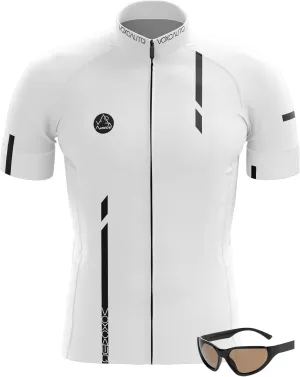 Men's Cycling Jerseys Tops Biking Shirts Short Sleeve Bike MTB Clothing Full Zipper Bicycle Jacket with 3 Pockets Quick Dry