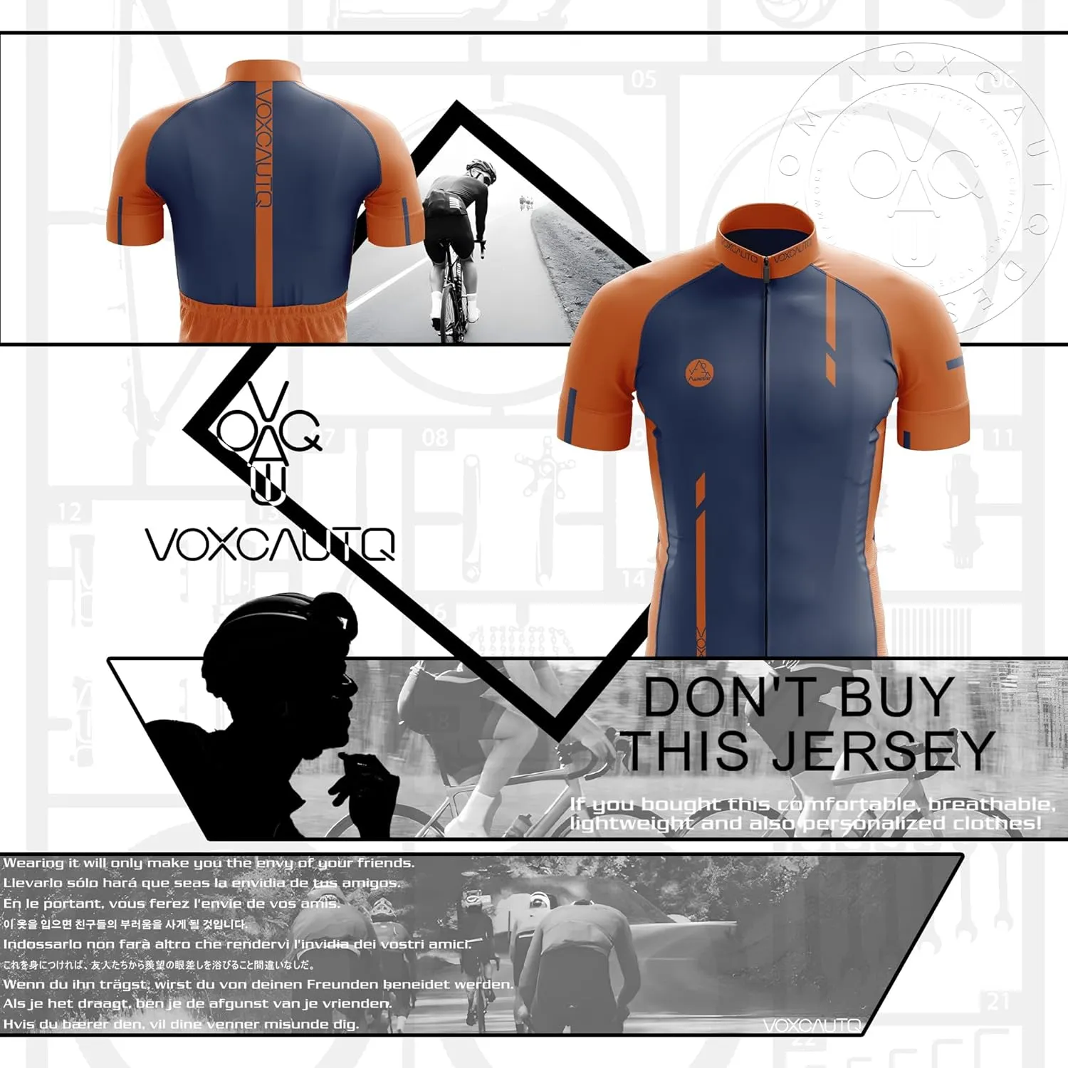 Men's Cycling Jerseys Tops Biking Shirts Short Sleeve Bike MTB Clothing Full Zipper Bicycle Jacket with 3 Pockets Quick Dry