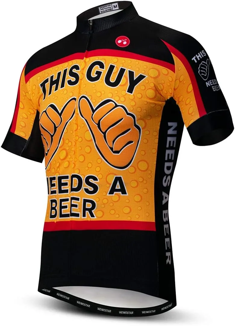 Men's Cycling Jerseys Tops Biking Shirts Short Sleeve Full Zipper Bike Clothing