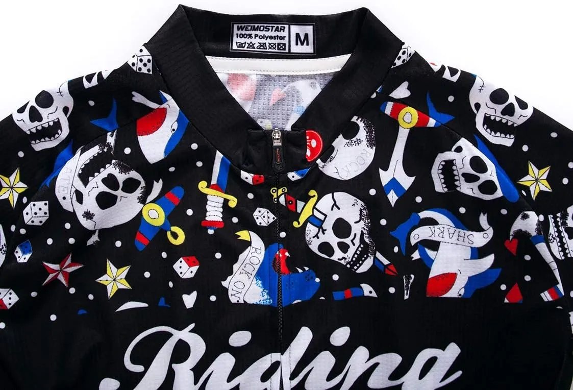 Men's Cycling Jerseys Tops Biking Shirts Short Sleeve Full Zipper Bike Clothing