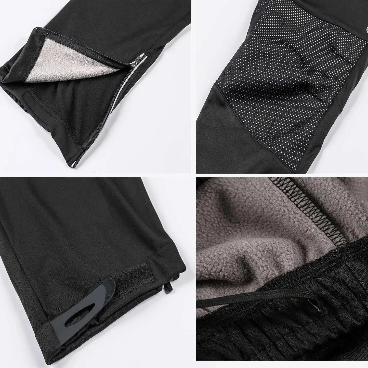 Mens Cycling Suit Windproof Winter Thermal Fleece Sportswear Clothing Set Riding Jersey Jacket & 3D Padded Pants Trousers