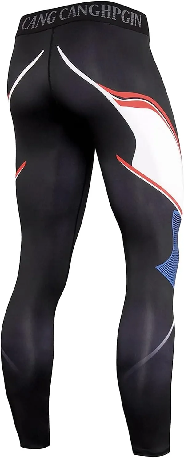 Mens Gym Pants Quick Dry Seamless Stretchy Soft Workout Gym Leggings Tights Running Sports Slim Fit Compression Pants