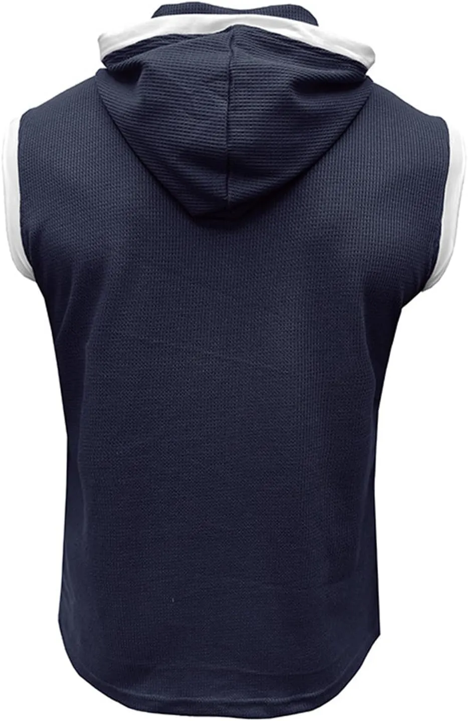 Men's Hooded Tank Tops Workout Sleeveless Hoodies Tee Shirt Muscle Athletic Gym Running Beach Tanks for Men Quick Dry