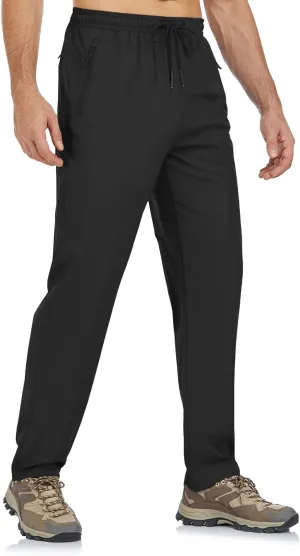 Men's Lightweight Hiking Pants Quick Dry Athletic Jogger Sweatpants