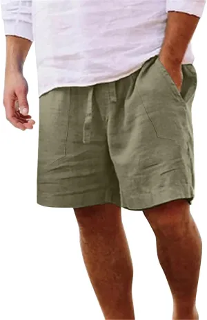 Mens Lightweight Shorts Mens Fashion Shorts Drawstring Casual Shorts Elastic Waistband Shorts Loose Fit Shorts