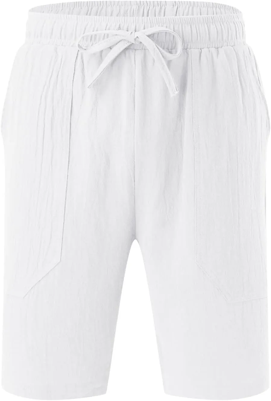 Mens Lightweight Shorts Mens Fashion Shorts Drawstring Casual Shorts Elastic Waistband Shorts Loose Fit Shorts