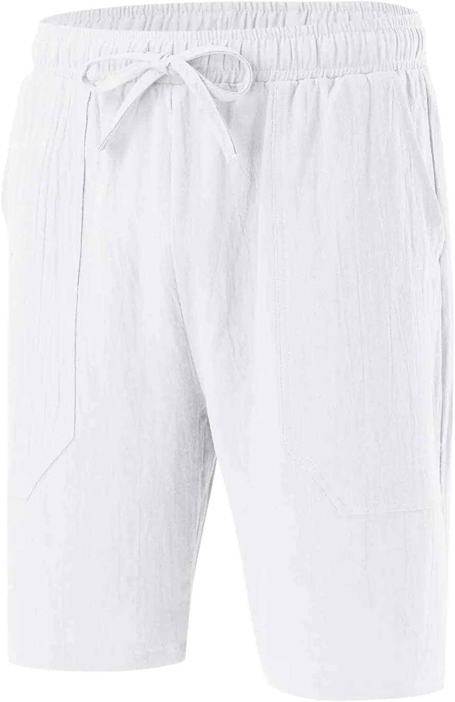Mens Lightweight Shorts Mens Fashion Shorts Drawstring Casual Shorts Elastic Waistband Shorts Loose Fit Shorts