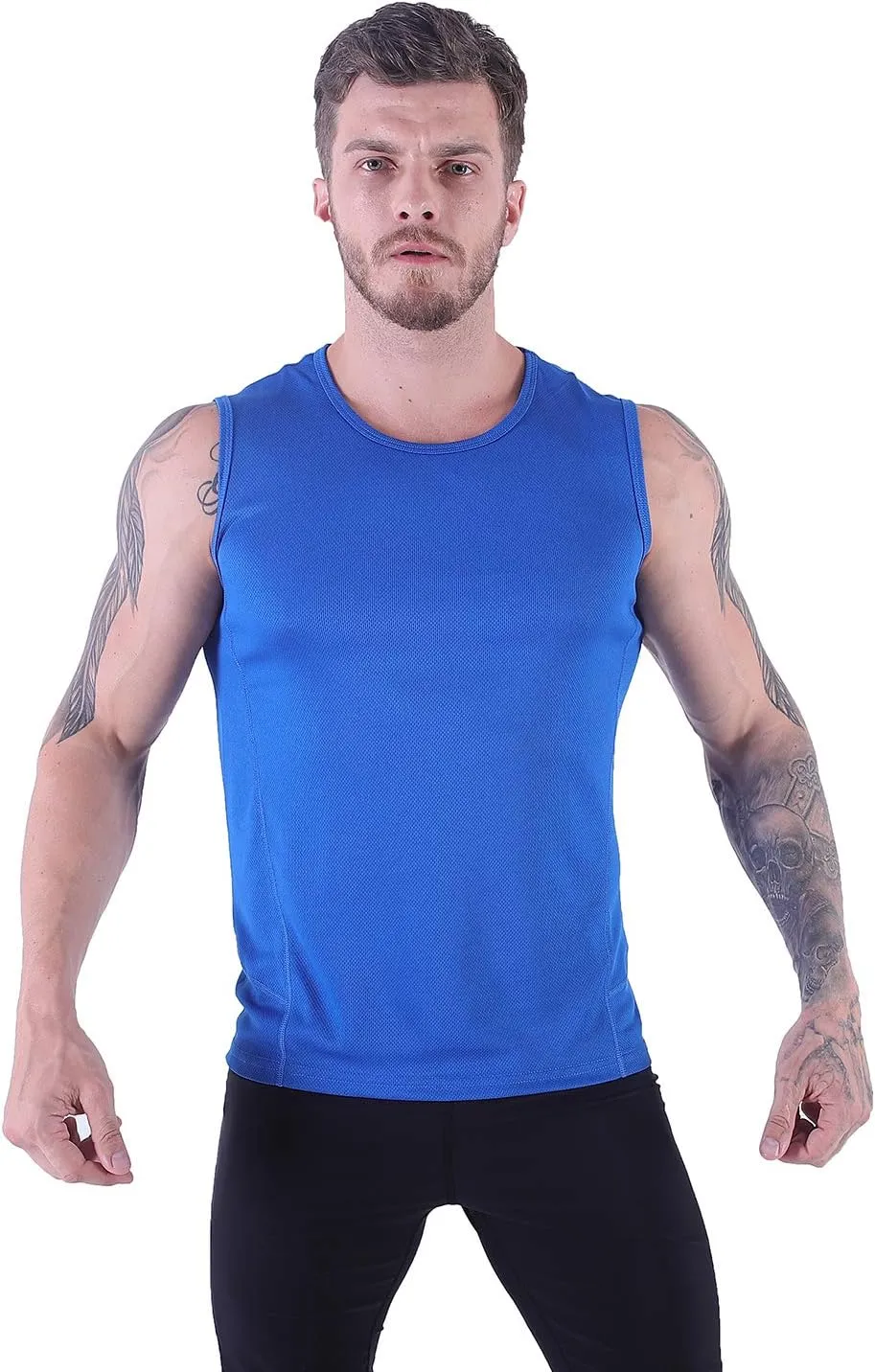 Men’s Lightweight Tank Top Undershirt Quick Dry Athletic Sleeveless Shirts S-4XL