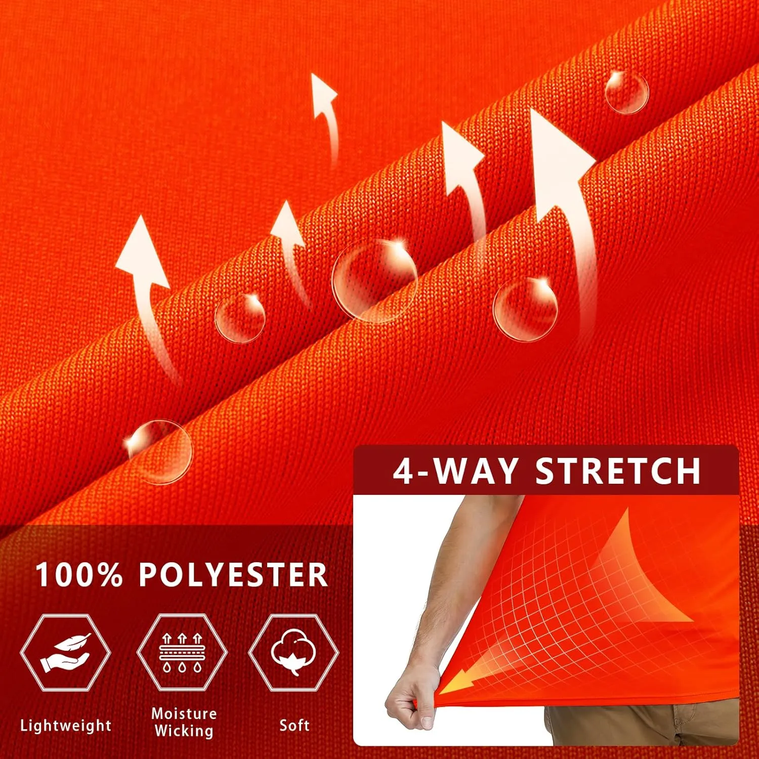 Men's Short Sleeve T-Shirt Quick Dry UPF 50  Athletic Running Workout Fishing Hiking Tops Performance Shirts
