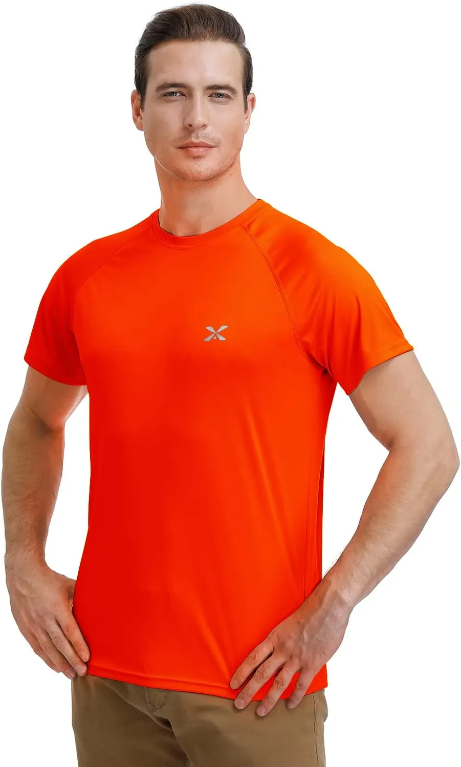 Men's Short Sleeve T-Shirt Quick Dry UPF 50  Athletic Running Workout Fishing Hiking Tops Performance Shirts