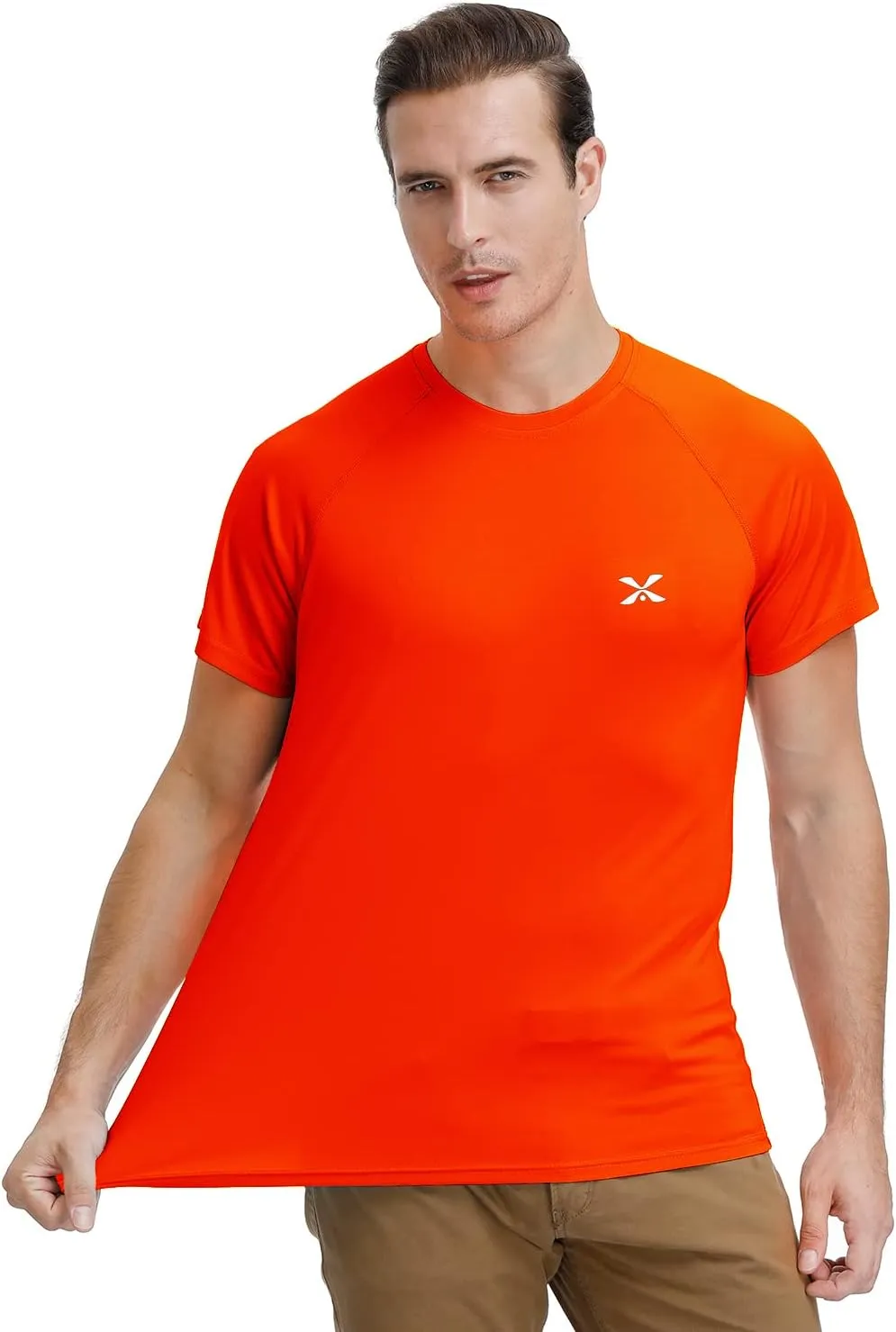 Men's Short Sleeve T-Shirt Quick Dry UPF 50  Athletic Running Workout Fishing Hiking Tops Performance Shirts
