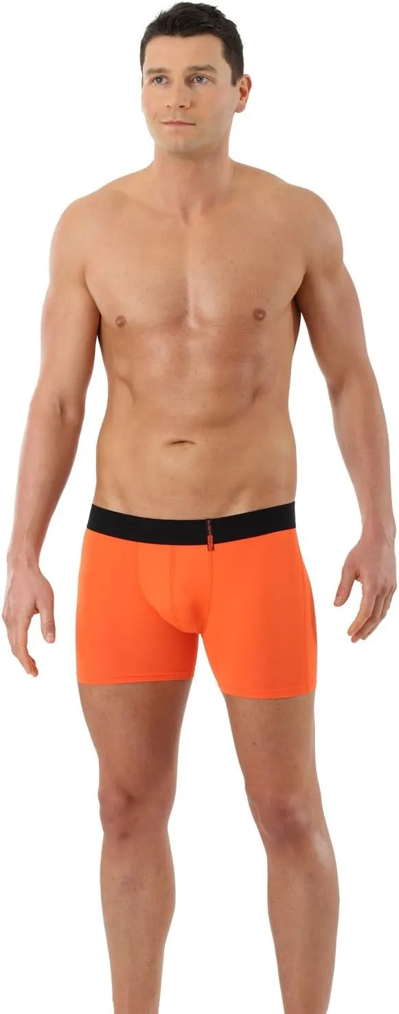 Men's Slim fit Boxer Briefs - Breathable Soft Microfiber Orange