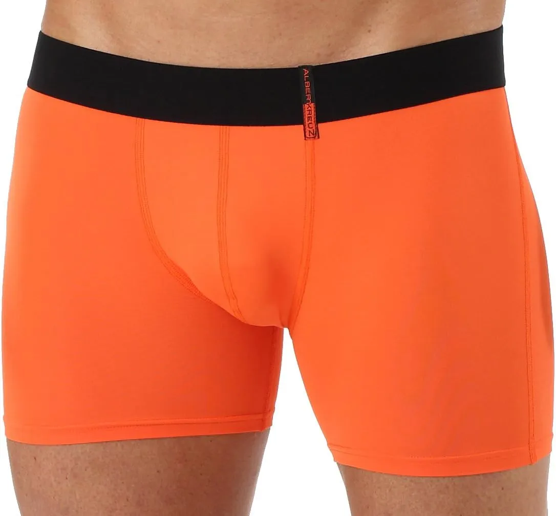 Men's Slim fit Boxer Briefs - Breathable Soft Microfiber Orange