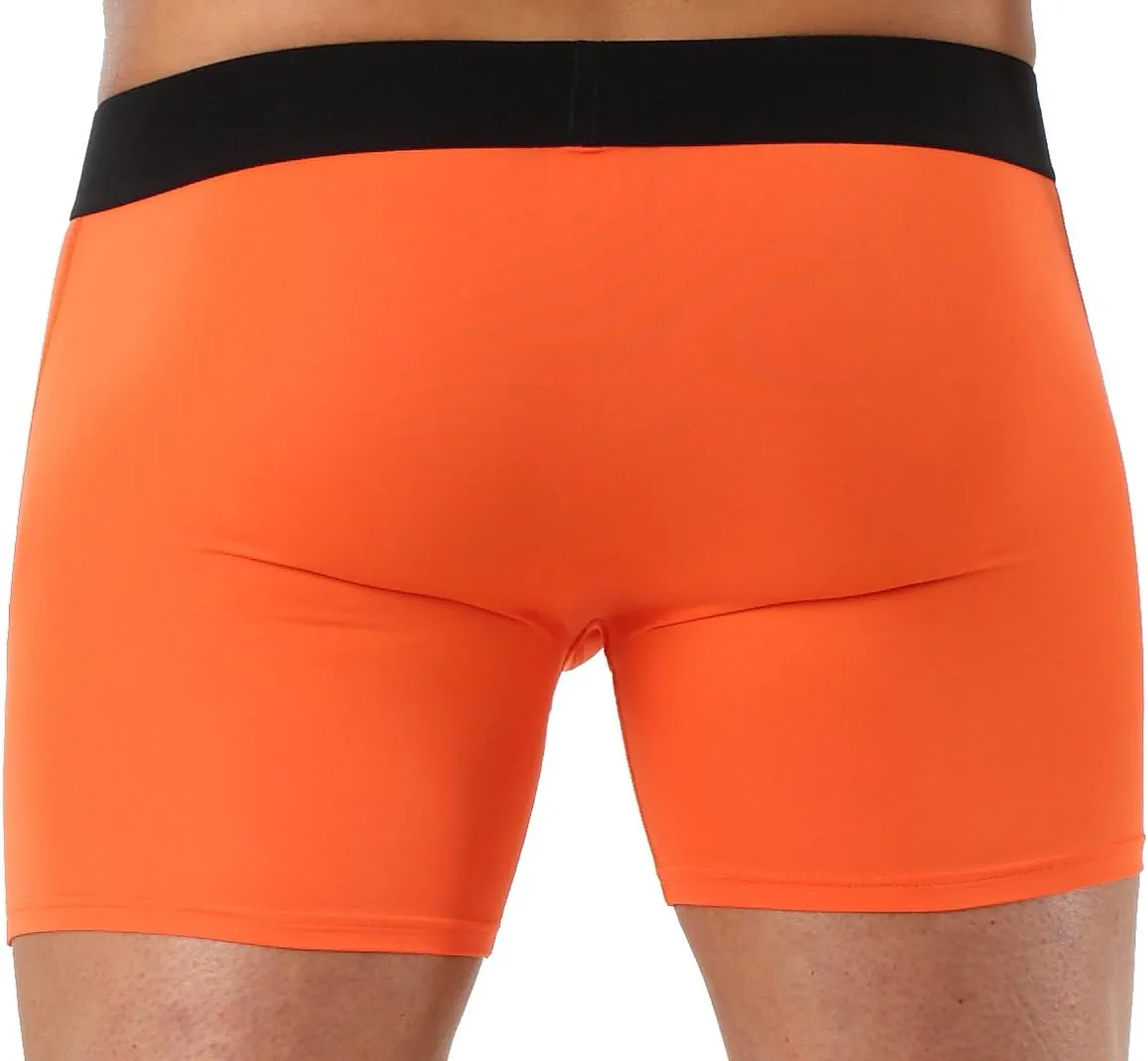 Men's Slim fit Boxer Briefs - Breathable Soft Microfiber Orange