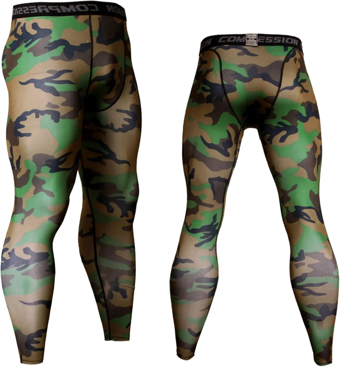 Men's Sports Compression Pants Tights Baselayer Workout Cool Dry Long Running Leggings Breathable Sports Tights Pants
