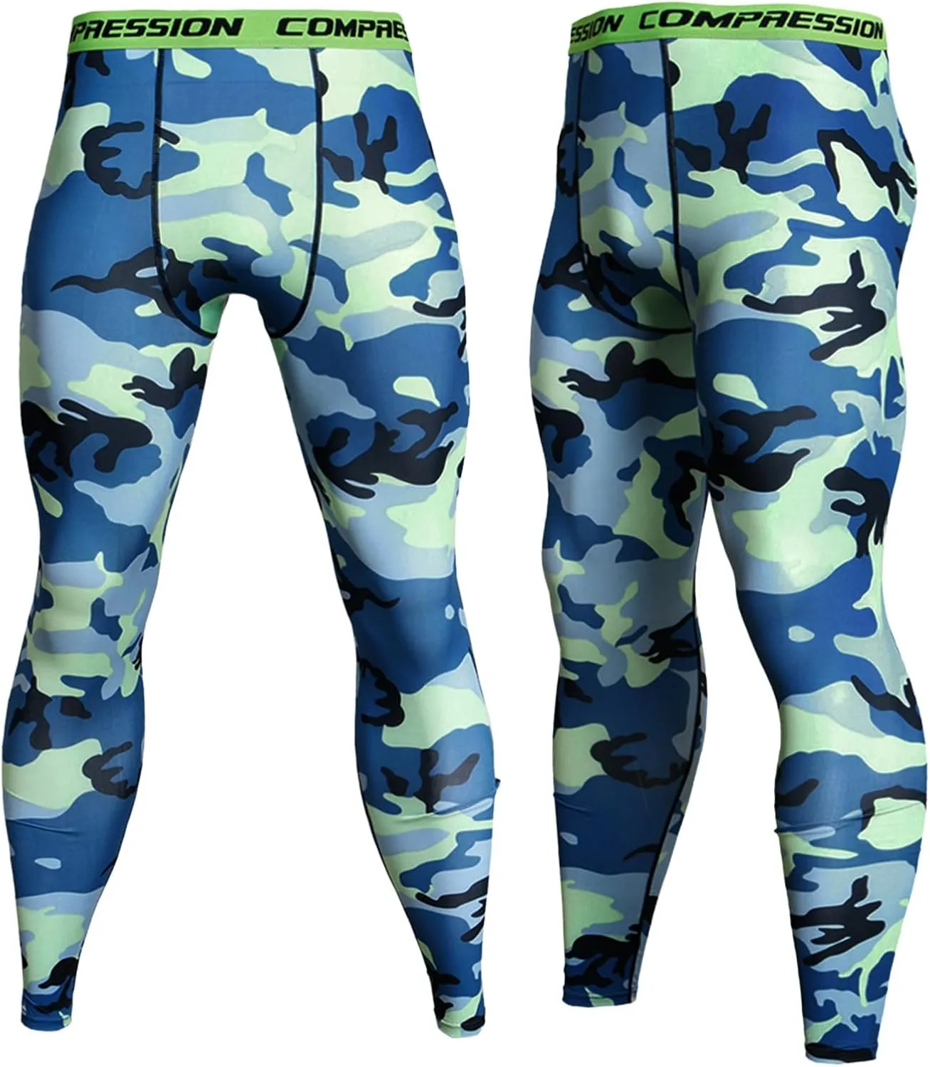 Men's Sports Compression Pants Tights Baselayer Workout Cool Dry Long Running Leggings Breathable Sports Tights Pants