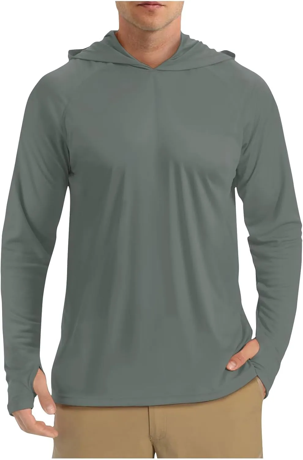 Men's Sun Shirt UPF 50  Long Sleeve Hoodie UV Protection Lightweight Running Hiking Shirts Quick Dry Fishing T-Shirt