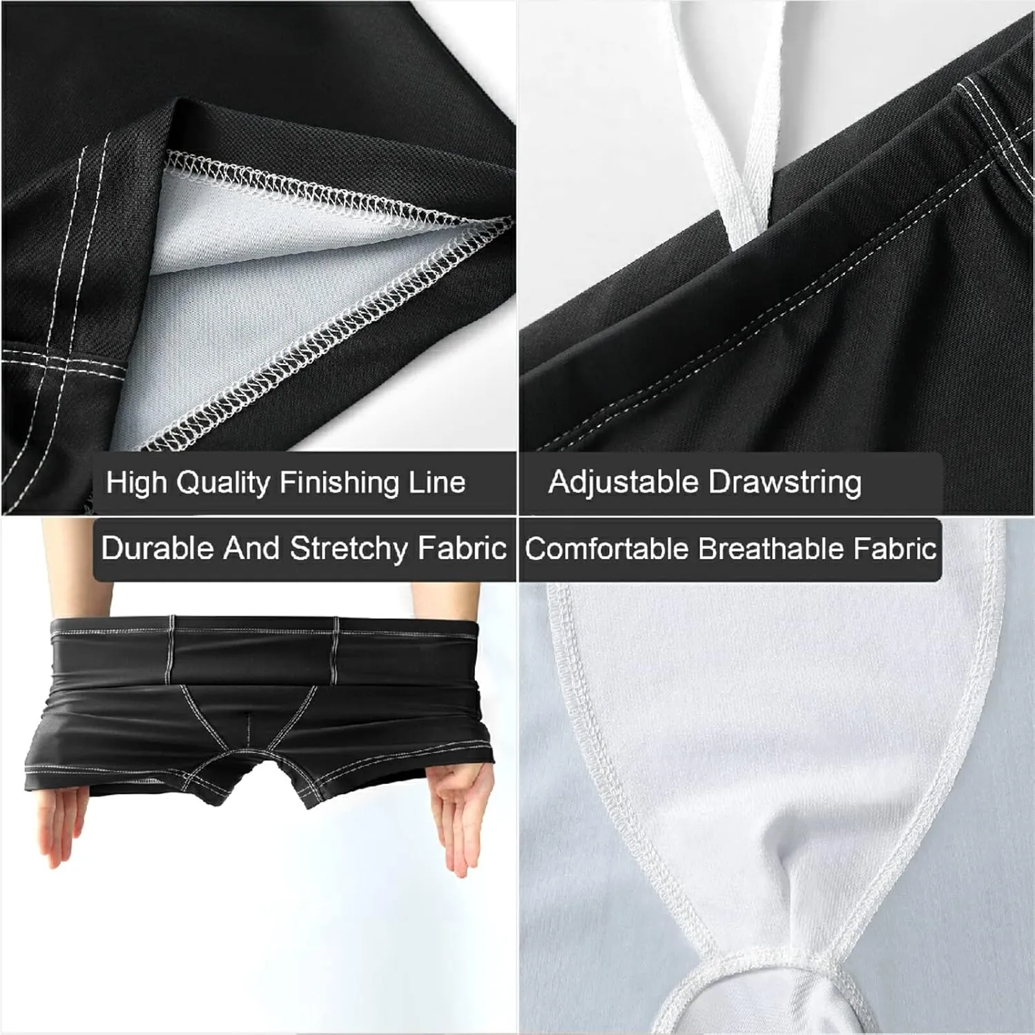 Mens Swimming Boxer Briefs American Flag Quick Dry Athletic Swimsuit