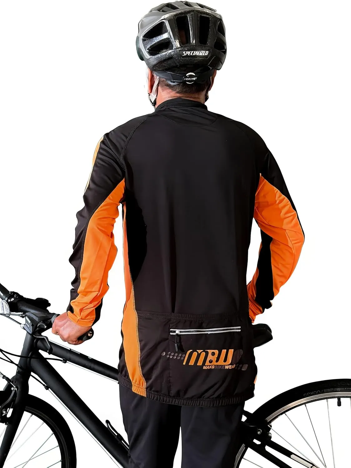 Men's TopCool Reflective Zipper Long Sleeved Spring Fall Winter Biking Cycling Jersey
