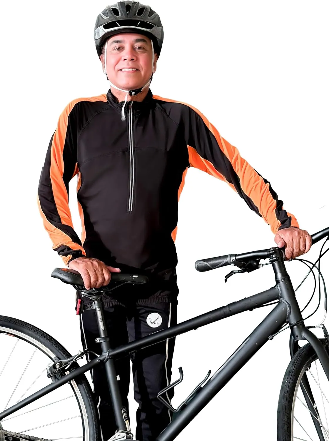 Men's TopCool Reflective Zipper Long Sleeved Spring Fall Winter Biking Cycling Jersey
